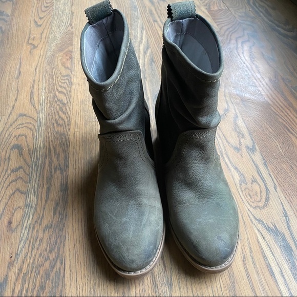 Bull Boxer green leather slouch boots 37 - Picture 4 of 10